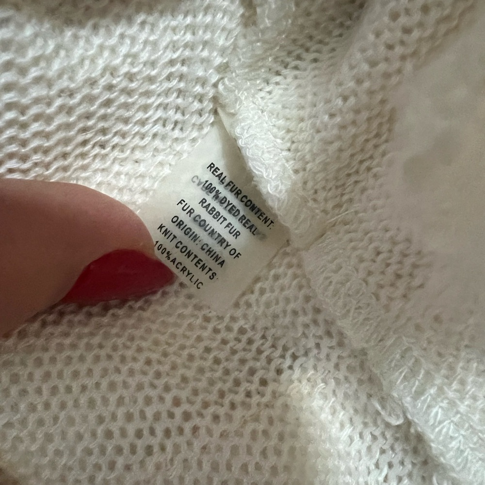 Ivory Rabbit Fur jacket - Picture 6 of 6
